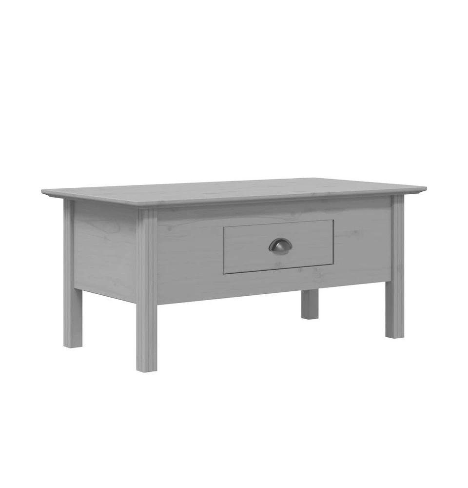 Coffee Table Bodo Gray 39.4"x21.7"x17.7" Solid Wood Pine