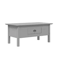 Coffee Table Bodo Gray 39.4"x21.7"x17.7" Solid Wood Pine