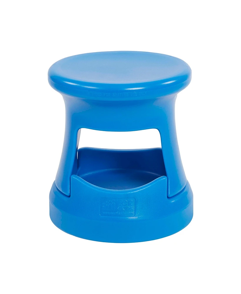 ECR4Kids Storage Wobble Stool, 15in Seat Height, Red/Light Grey