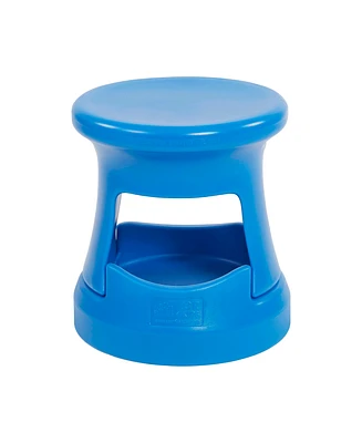 ECR4Kids Storage Wobble Stool, 15in Seat Height, Active Seating, Red/Light Grey