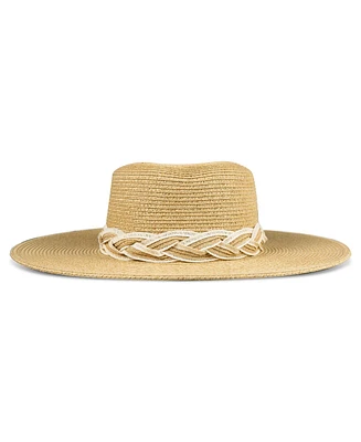 Lucky Brand Women's Straw Boater Hat