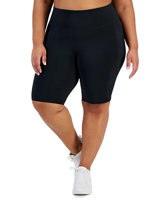 Id Ideology Women's High-Rise Compression Shorts, Created for Macy's