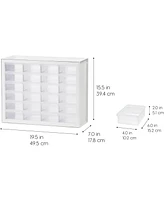 Iris 24 Drawer Sewing and Craft Parts Cabinet, White