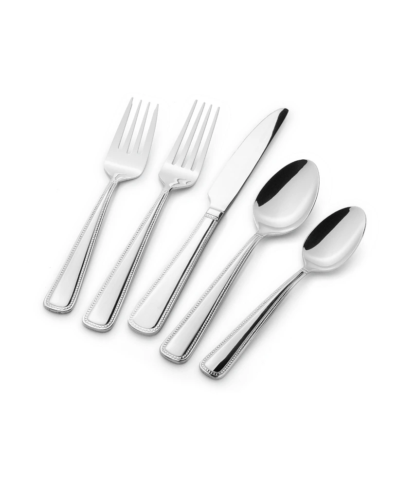 Kitchinox Stainless Steel Taylor Bead 20 Piece Flatware Set, Service for 4