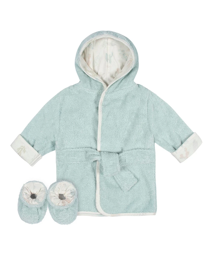 Infant Desert Cactus Bathrobe & Booties Set