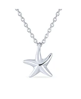 Bling Jewelry Ocean Lover Sea Tropical Beach Vacation Nautical Starfish Pendant Necklace For Women s Sterling Silver