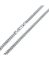 Bling Jewelry Solid Sterling Silver 150 Gauge 5MM Heavy Curb Miami Cuban Chain Necklace Nickel-Free Inch