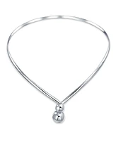 Bling Jewelry Geometric V Shape Interlocking Balls Collar Statement Necklace For Women Silver Sterling