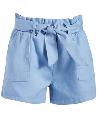Grayson Threads Kids, The Label Big Girls Tie-Belt Cotton Twill Shorts