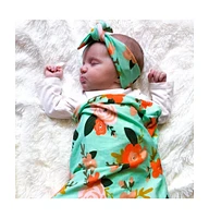 Baby Swaddle + Headband Set