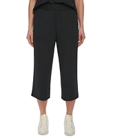 Dkny Sport Women's High-Rise Cropped Wide-Leg Pants