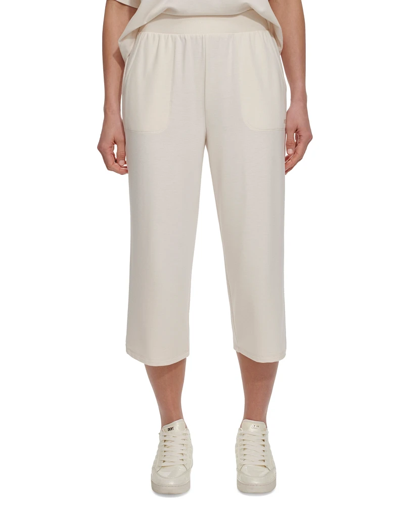 Dkny Sport Women's High-Rise Cropped Wide-Leg Pants