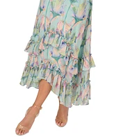 Adrianna by Papell Women's Floral-Print Ruffled Maxi Dress
