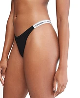 Calvin Klein Women's Modern Logo Dipped String Thong Underwear QD5157