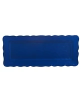 Certified International Blue Indigo Crackle 2 Pc Platter Set, Service For 2