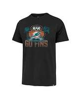 Men's '47 Brand Black Distressed Miami Dolphins Regional Franklin T-shirt