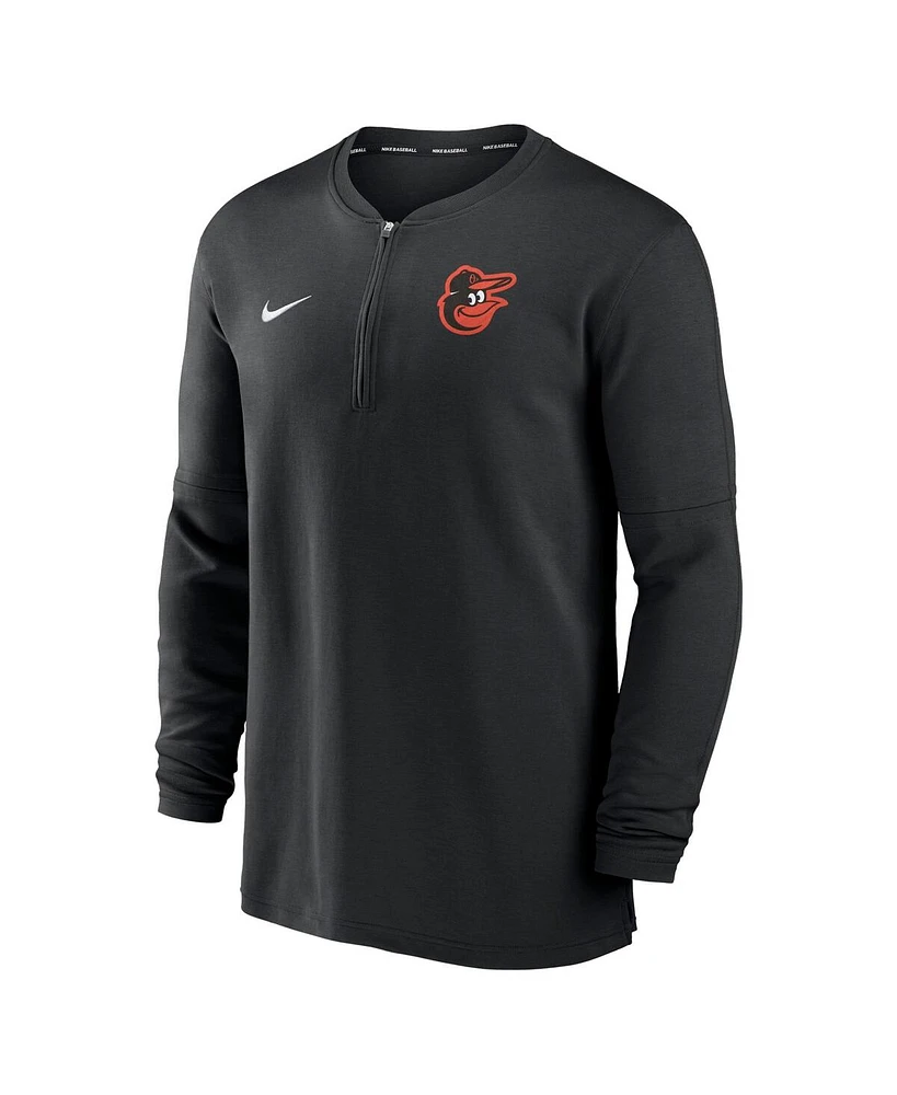 Men's Nike Black Baltimore Orioles Authentic Collection Game Time Performance Quarter-Zip Top