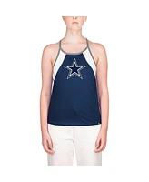 Women's New Era Navy Dallas Cowboys Ribbed Racerback Tank Top