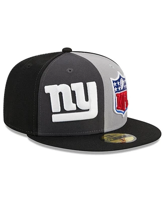 Men's New Era Gray, Black New York Giants 2023 Sideline 59FIFTY Fitted Hat