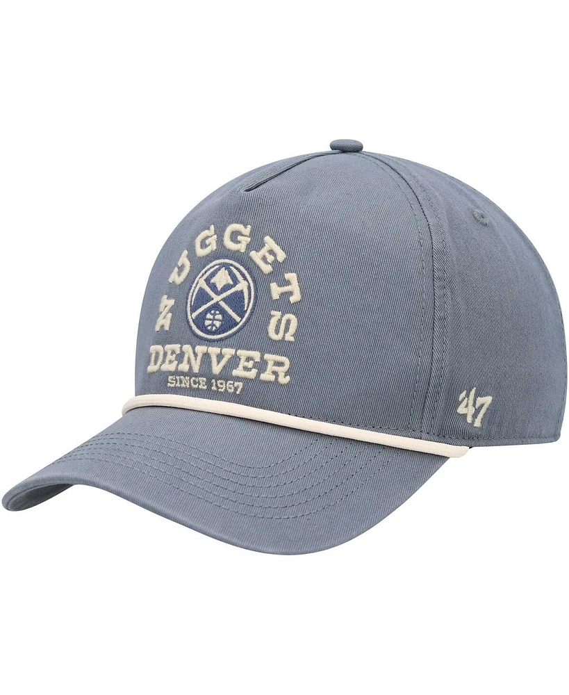 Men's '47 Brand Blue Denver Nuggets Canyon Ranchero Hitch Adjustable Hat