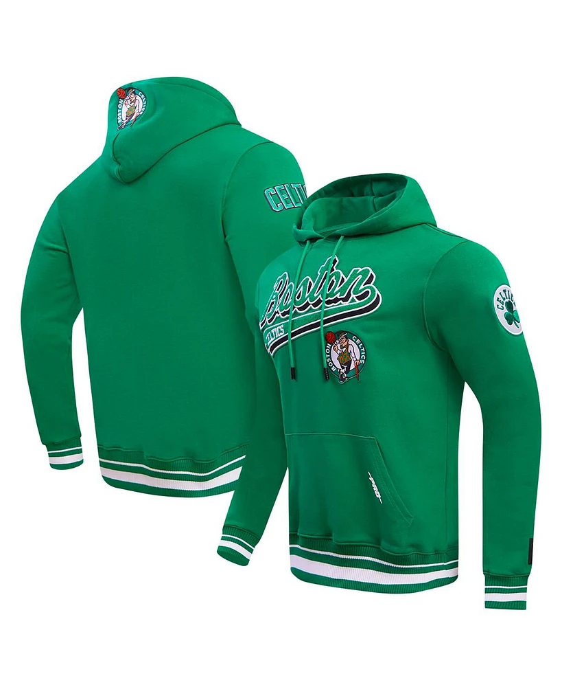 Men's Pro Standard Kelly Green Boston Celtics Script Tail Pullover Hoodie