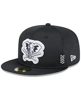 Men's New Era Black Oakland Athletics 2024 Clubhouse 59FIFTY Fitted Hat