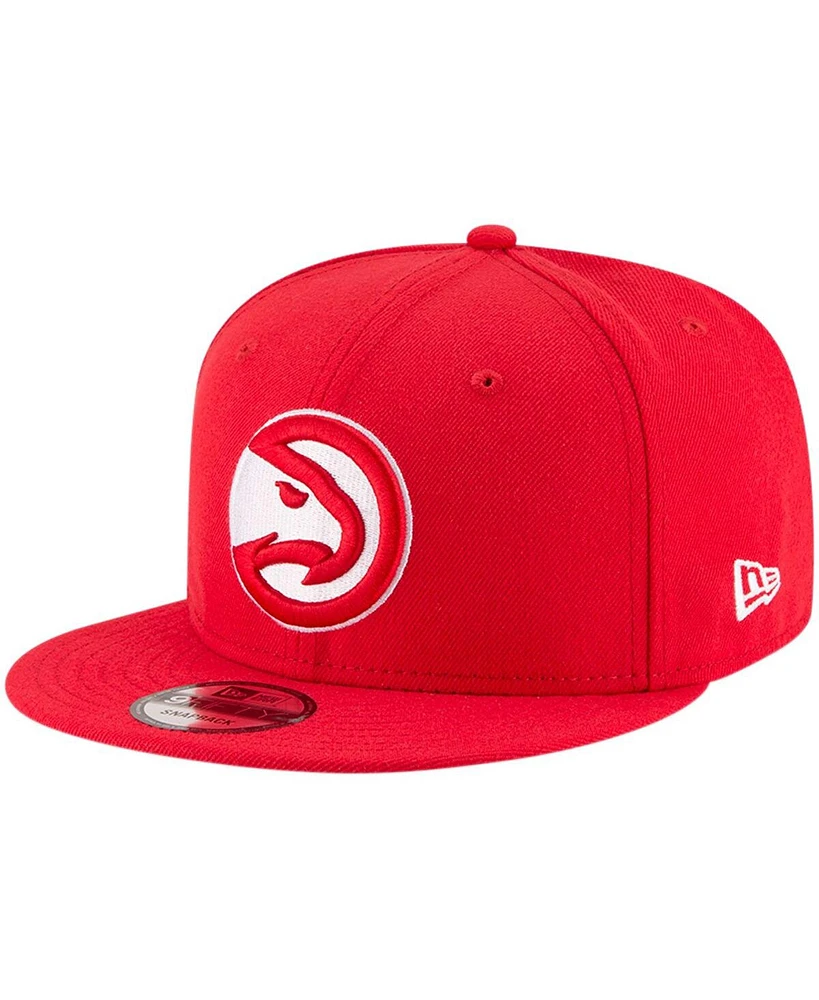 Men's New Era Red Atlanta Hawks Official Team Color 9FIFTY Snapback Hat