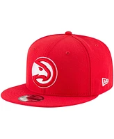 Men's New Era Red Atlanta Hawks Official Team Color 9FIFTY Snapback Hat