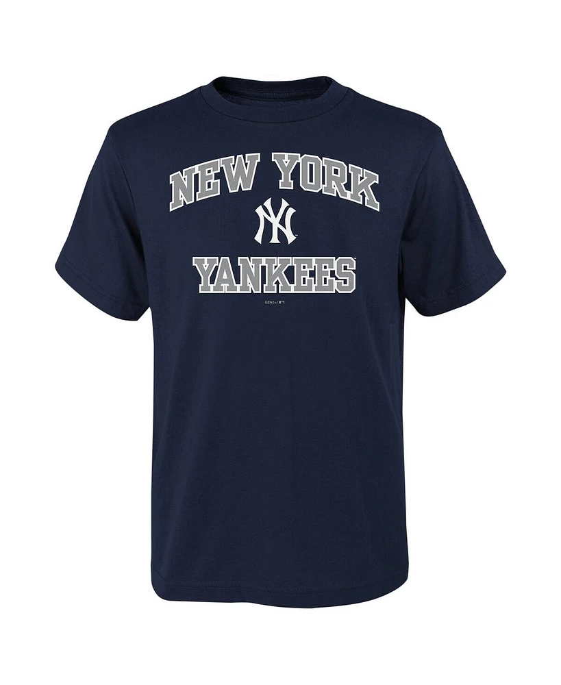 Big Boys Fanatics Navy New York Yankees Heart & Soul T-shirt