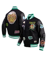 Men's Freeze Max Black Teenage Mutant Ninja Turtles Team Varsity Full-Zip Jacket