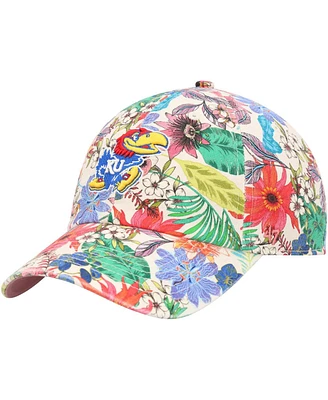 Women's '47 Brand Natural Kansas Jayhawks Pollinator Clean Up Adjustable Hat