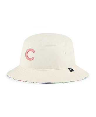 Women's '47 Brand Natural Chicago Cubs Pollinator Bucket Hat