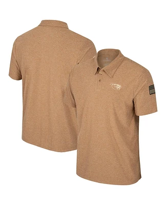 Men's Colosseum Khaki Oregon State Beavers Oht Military-Inspired Appreciation Cloud Jersey Desert Polo Shirt