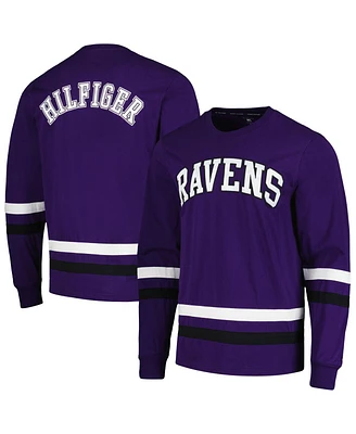 Men's Tommy Hilfiger Purple, Black Baltimore Ravens Nolan Long Sleeve T-shirt