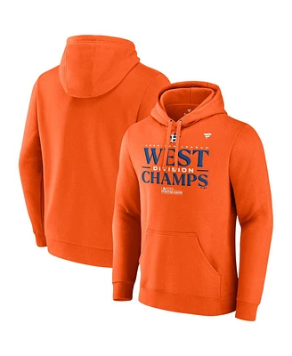 Men's Fanatics Orange Houston Astros 2023 Al West Division Champions Locker Room Pullover Hoodie