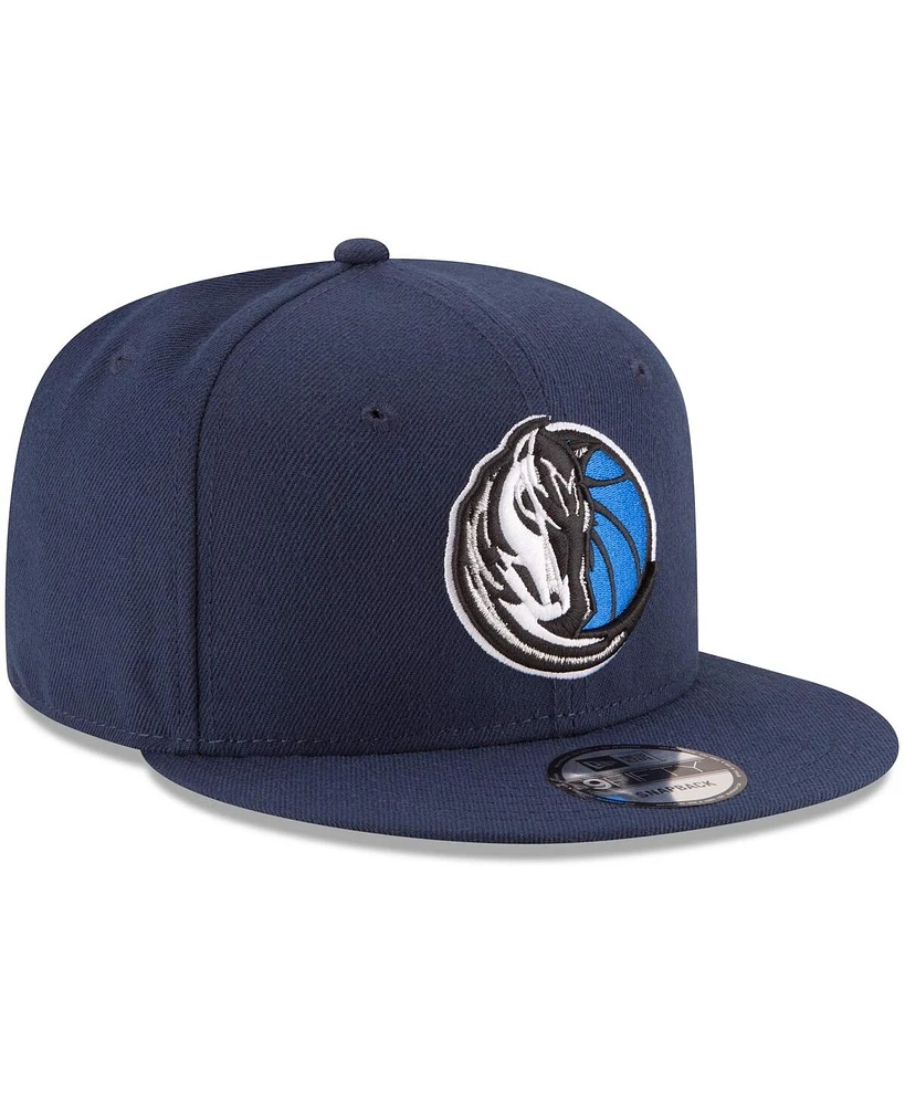 Men's New Era Navy Dallas Mavericks Official Team Color 9FIFTY Snapback Hat