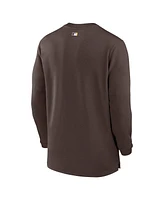 Men's Nike Brown San Diego Padres Authentic Collection Game Time Performance Quarter-Zip Top