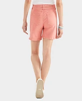 Style & Co Women's High-Rise Belted Cuffed Denim Shorts