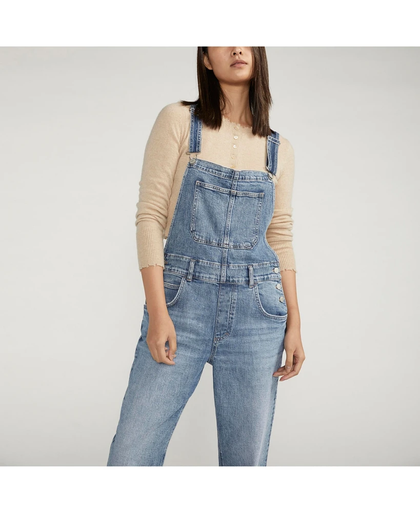 Silver Jeans Co. Women's Baggy Straight Leg Overalls