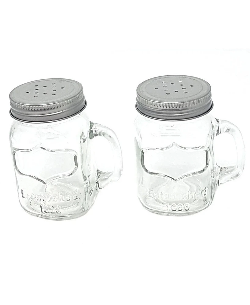 Circleware Yorkshire Set Of 2 - 5 oz Mason Jar Salt and Pepper Shakers