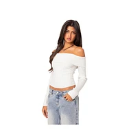 Women's Lauren knit fold over top