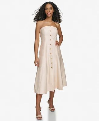 Calvin Klein Women's Button-Front Sleeveless Midi Dress