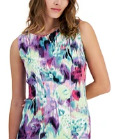 Connected Women's Printed Sleeveless Sheath Dress