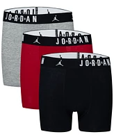 Jordan Big Boys Flight Dri-Fit Cotton Core Boxer Briefs, Pack of 3