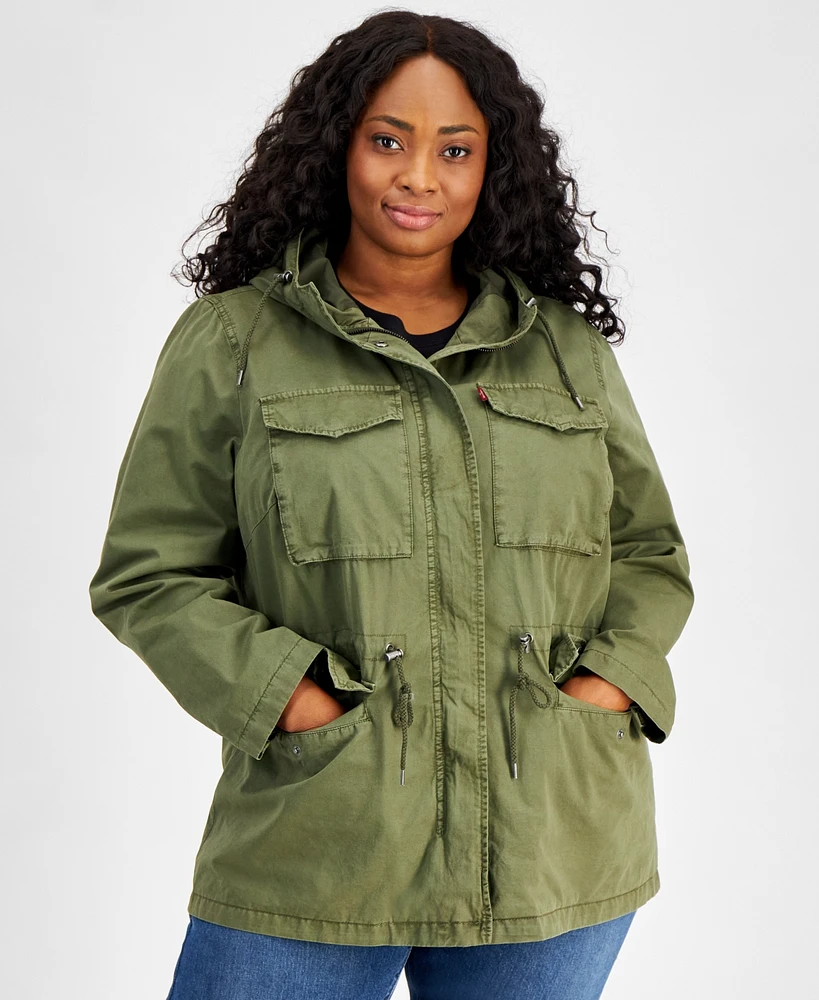 Levi's Plus Cotton Hooded Military Zip-Front Jacket