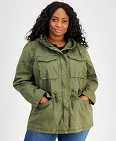 Levi's Plus Cotton Hooded Military Zip-Front Jacket