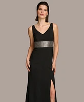 Donna Karan Women's Embellished V-Neck Gown