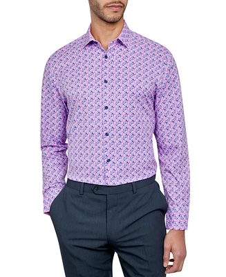 ConStruct Men's Slim-Fit Floral Dress Shirt