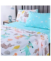 MarCielo 100% Girls Cotton Kids Bed Sheet Set -Twin