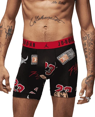Jordan Men's 2-Pack Mj Essentials Poly Dri-fit Printed Boxer Briefs